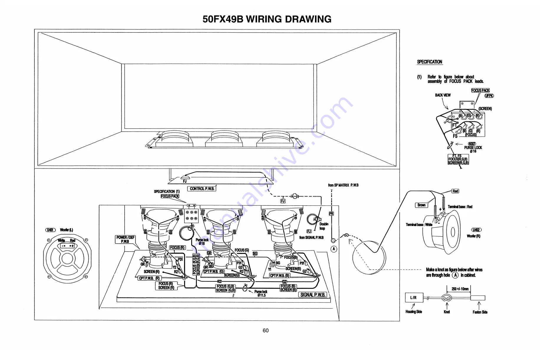 Hitachi 50GX49B Service Manual Download Page 60