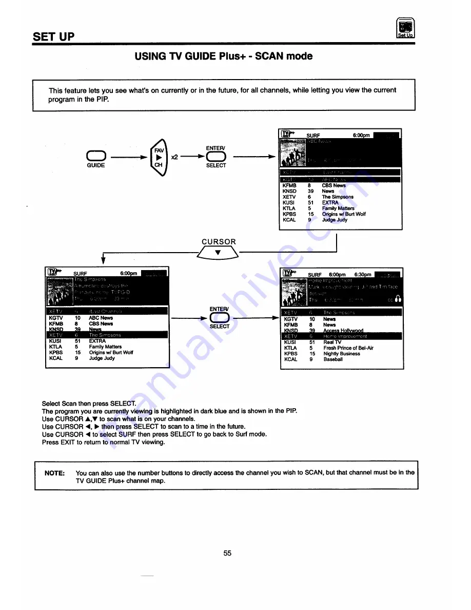 Hitachi 50SBX78B Operating Manual Download Page 55