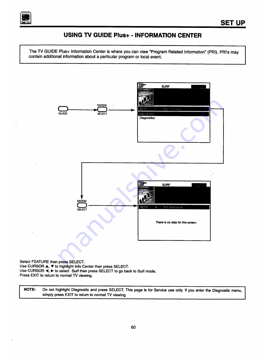 Hitachi 50SBX78B Operating Manual Download Page 60