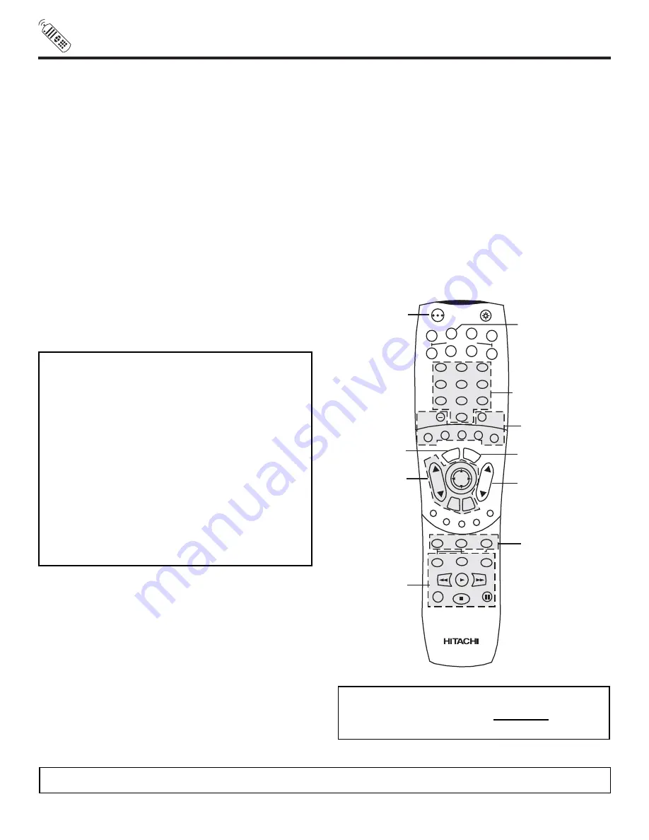 Hitachi 51XWX20B Operating Manual Download Page 36