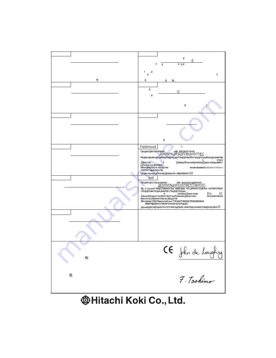 Hitachi AW 150 Handling Instructions Manual Download Page 20