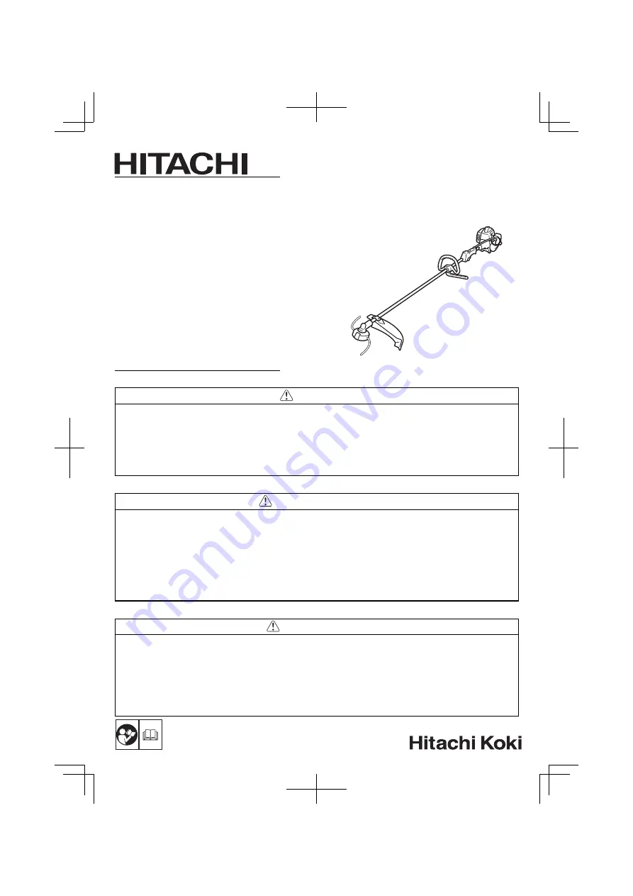 Hitachi CG 22 EAD (SL) Safety Instructions And Instruction Manual Download Page 1