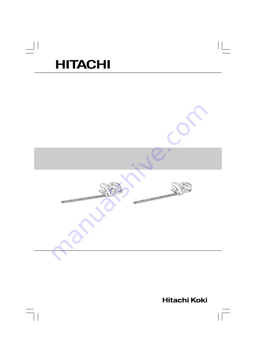 Hitachi CH 14DL Handling Instructions Manual Download Page 1