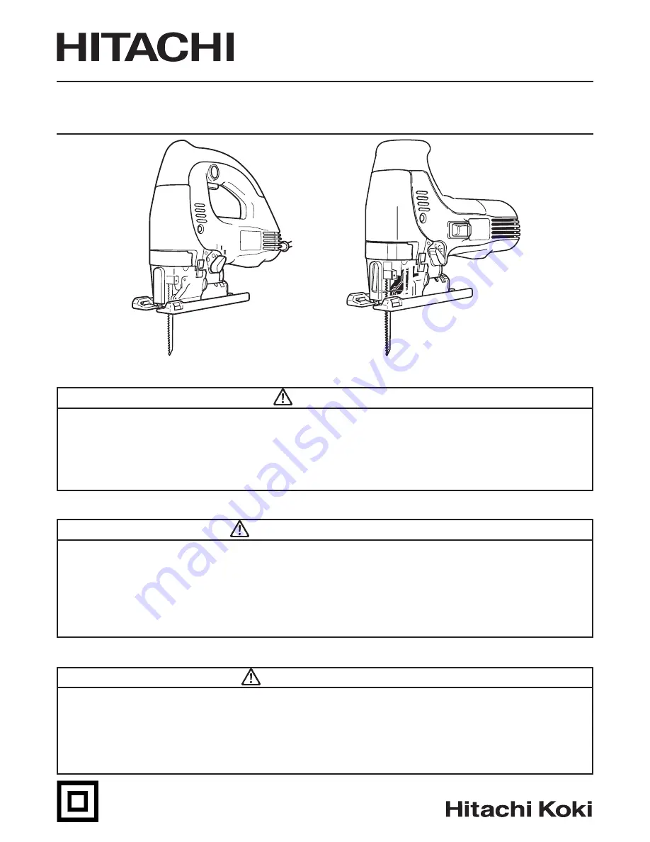 Hitachi CJ 120V Safety Instructions And Instruction Manual Download Page 1