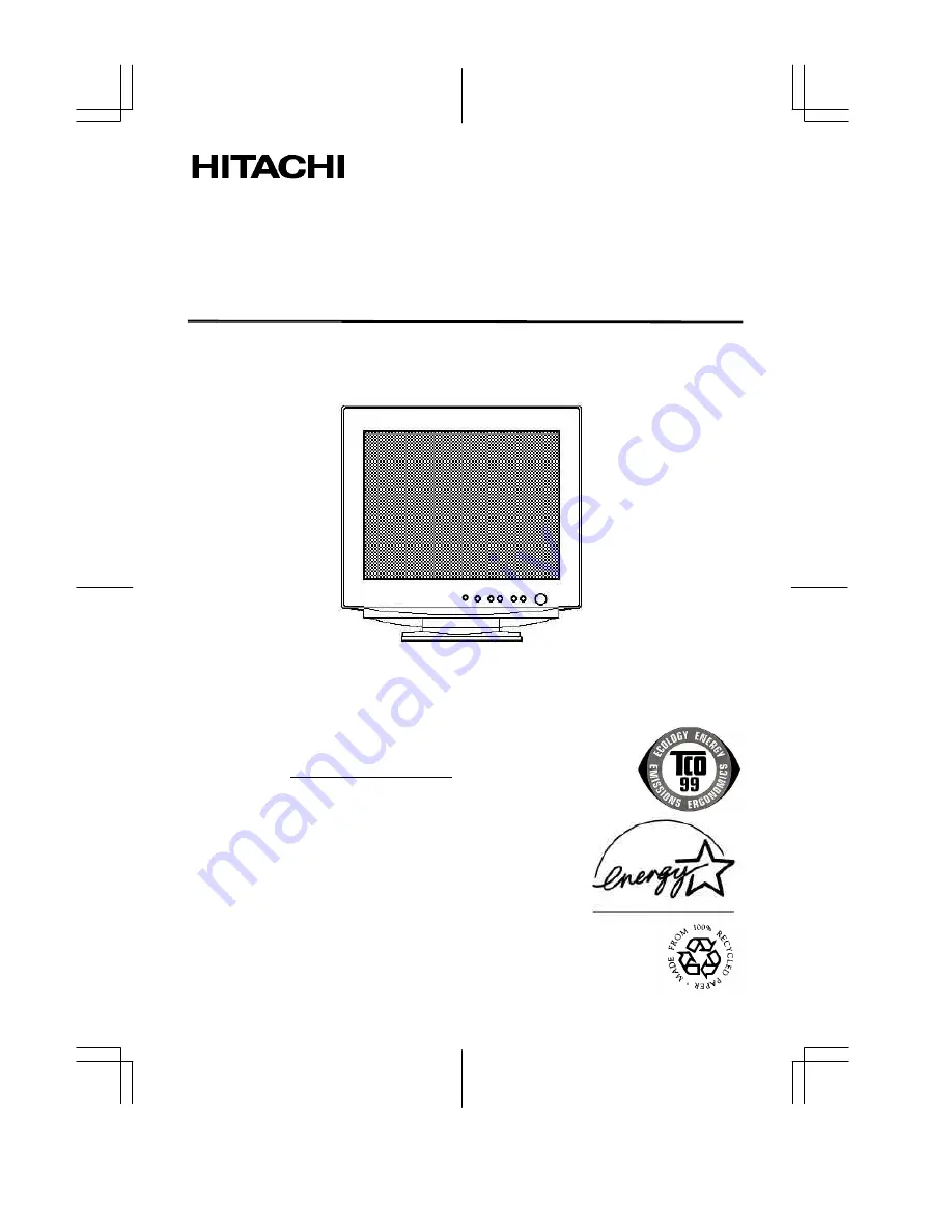 Hitachi CM827U User Manual Download Page 1