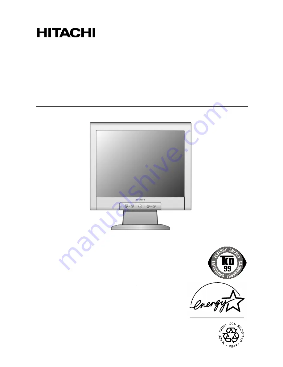 Hitachi CML152XW2 User Manual Download Page 1