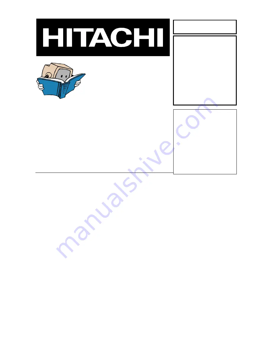 Hitachi CML170SXW Service Manual Download Page 1