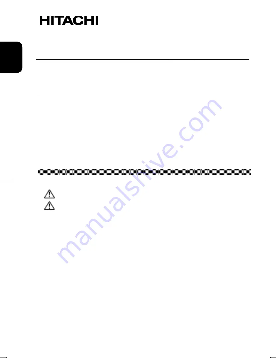 Hitachi CML170SXWBPlus User Manual Download Page 5