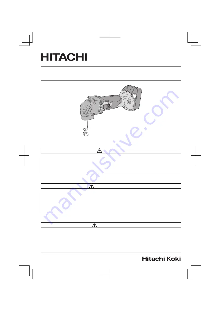 Hitachi CN 18DSL Instruction Manual Download Page 1