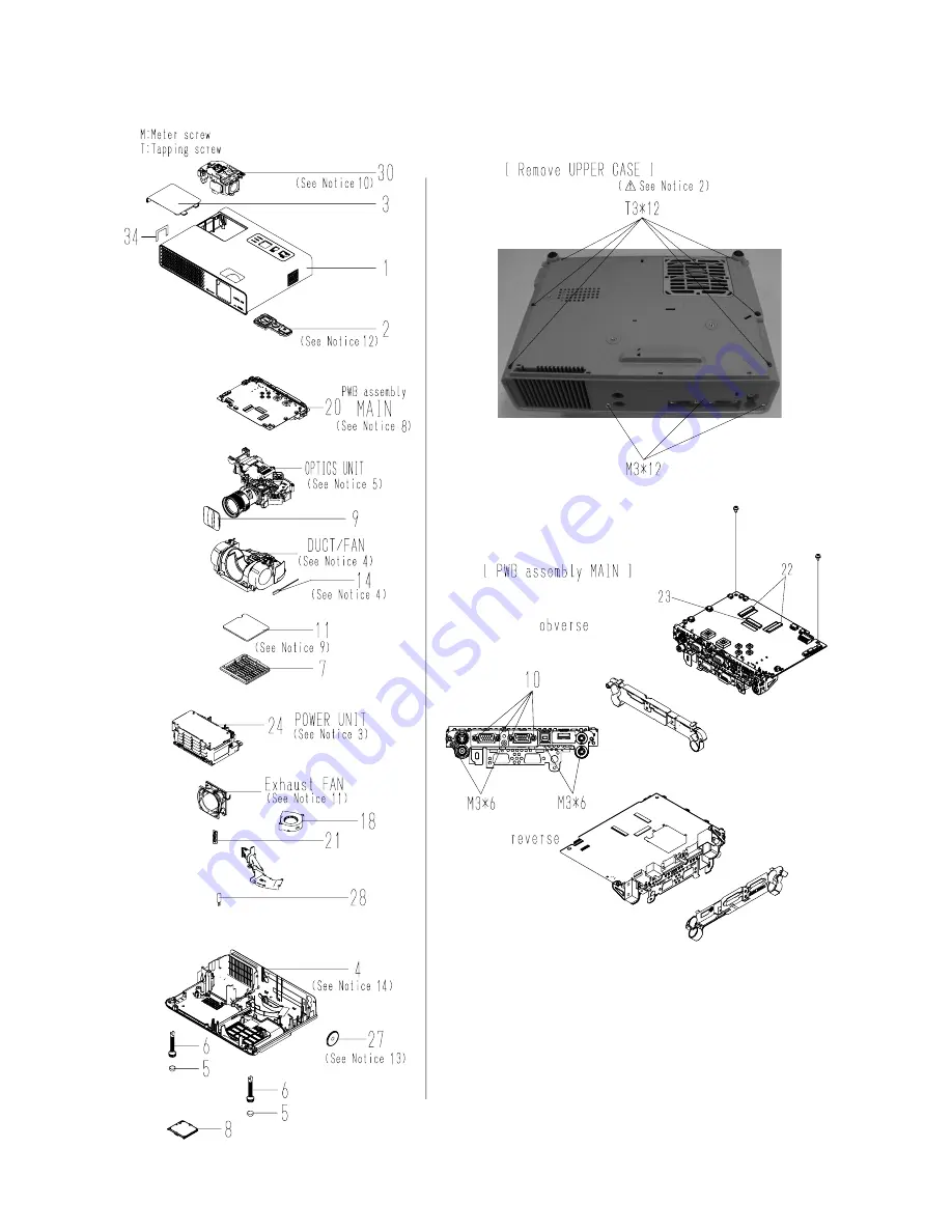 Hitachi CP-RX70(M1-20EN) Service Manual Download Page 39