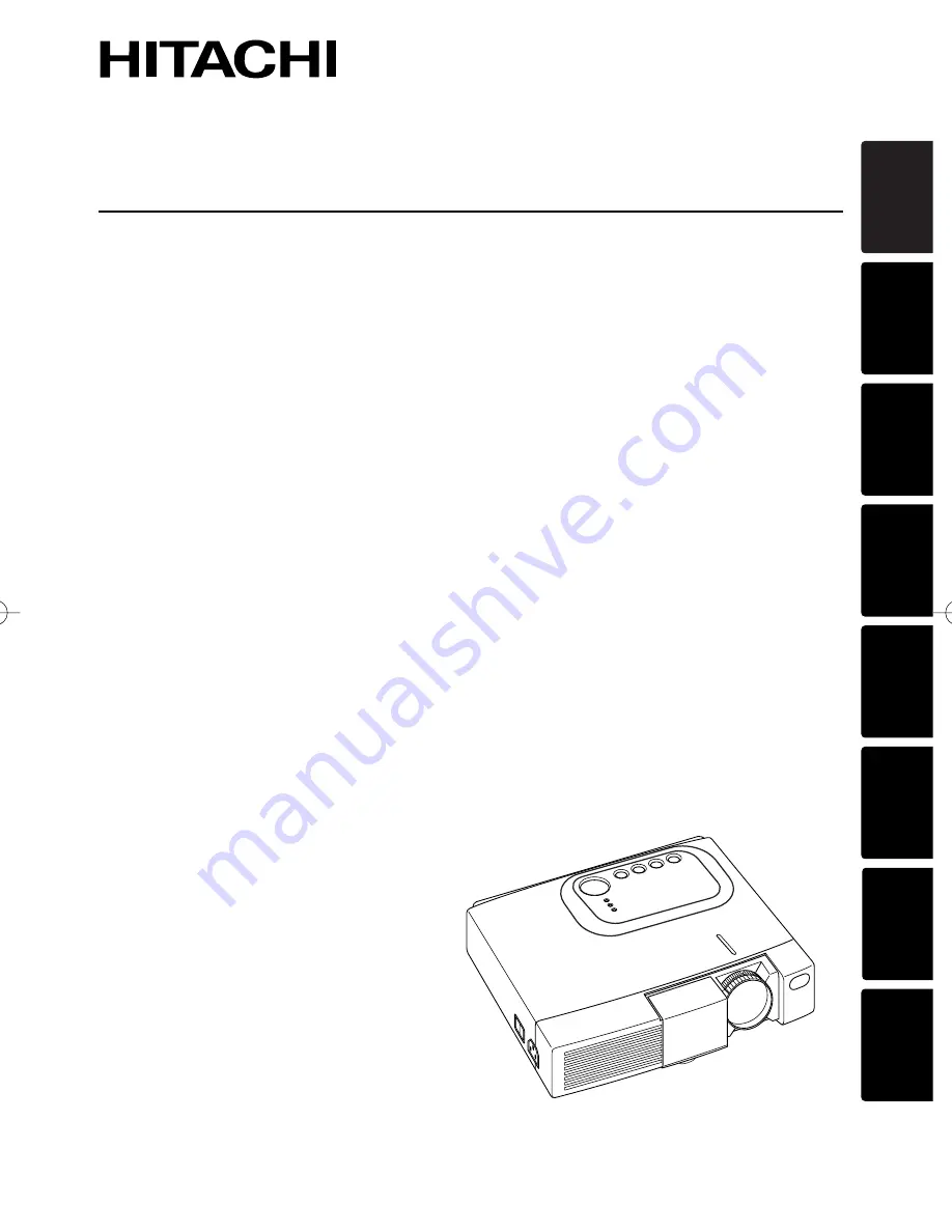 Hitachi CP-S225 User Manual Download Page 1