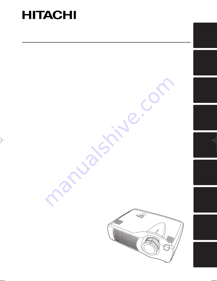 Hitachi CP-X430WA Скачать руководство пользователя страница 1