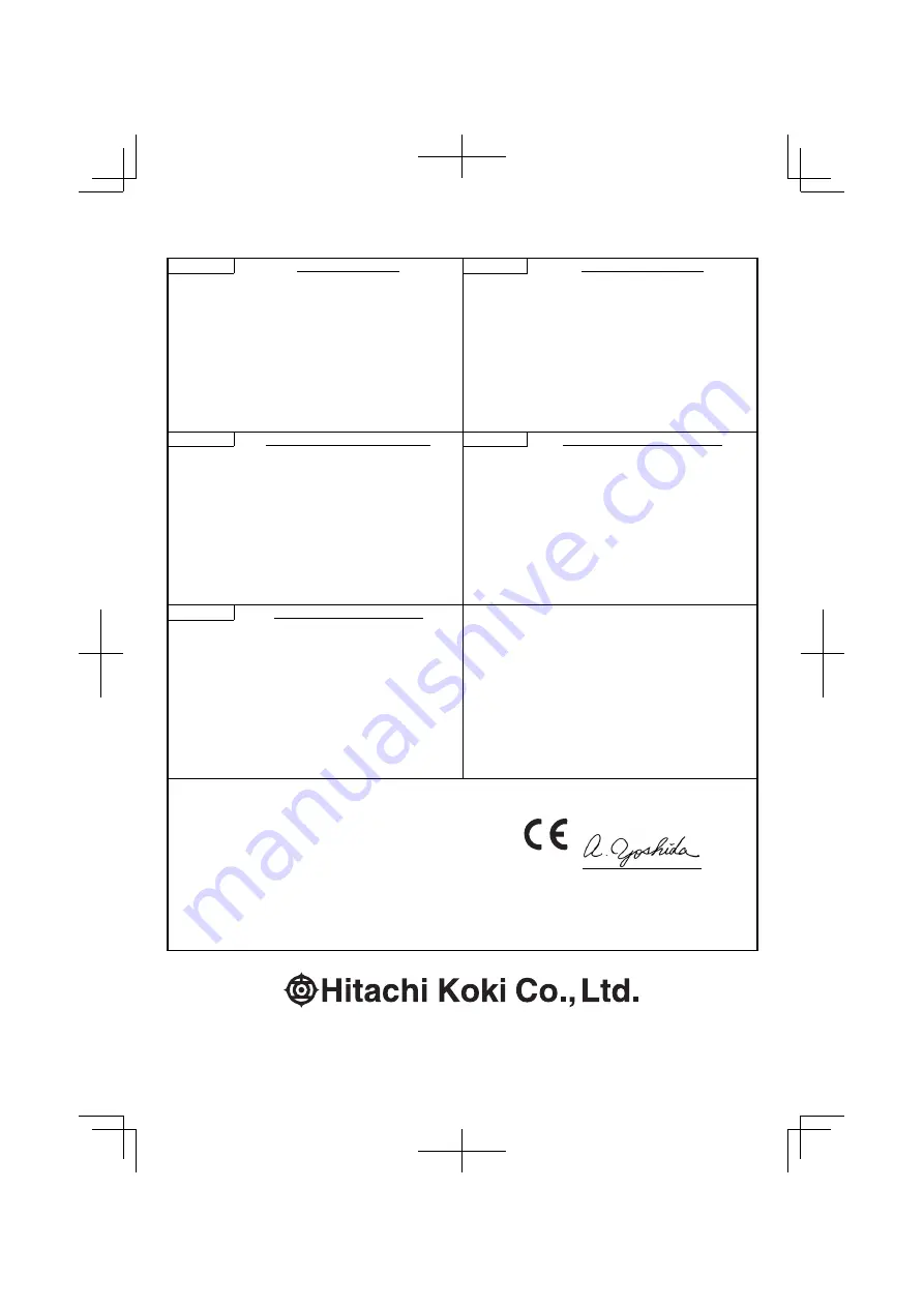 Hitachi CS 51EA Handling Instructions Manual Download Page 112