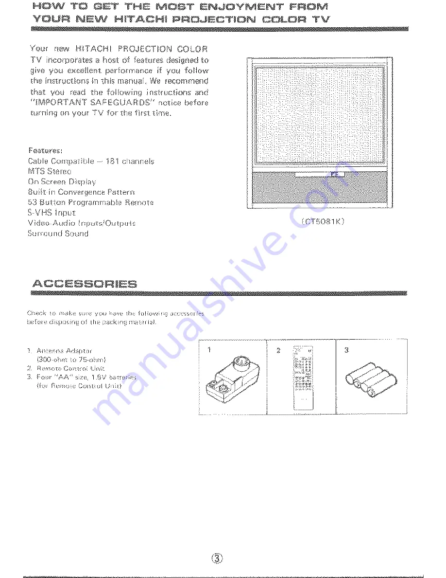 Hitachi CT5081K Скачать руководство пользователя страница 3