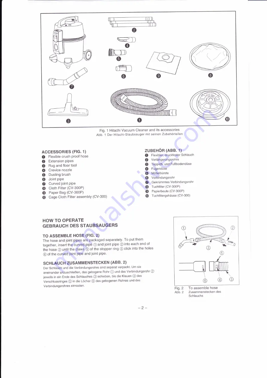 Hitachi CV.300 How To Use Manual Download Page 2