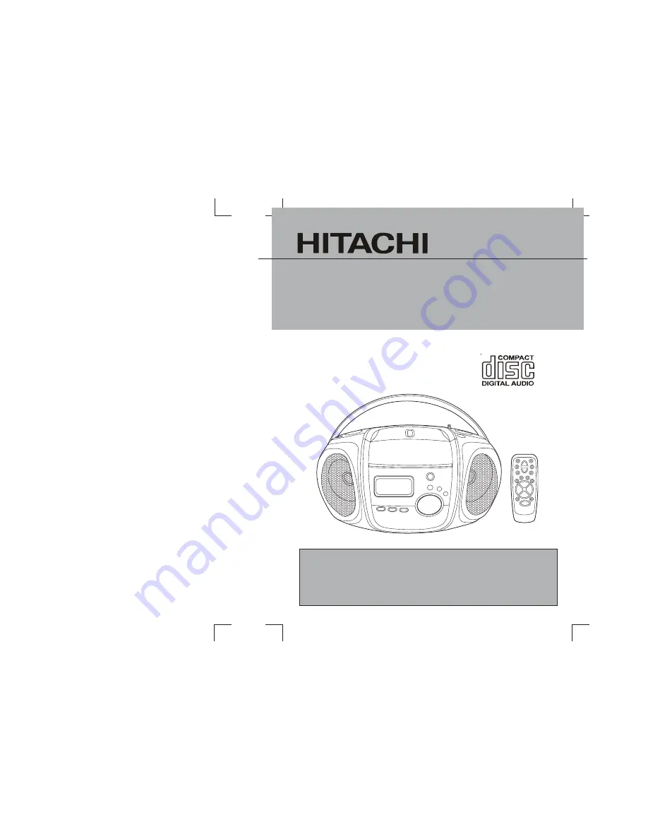 Hitachi CX82 Instruction Manual Download Page 1