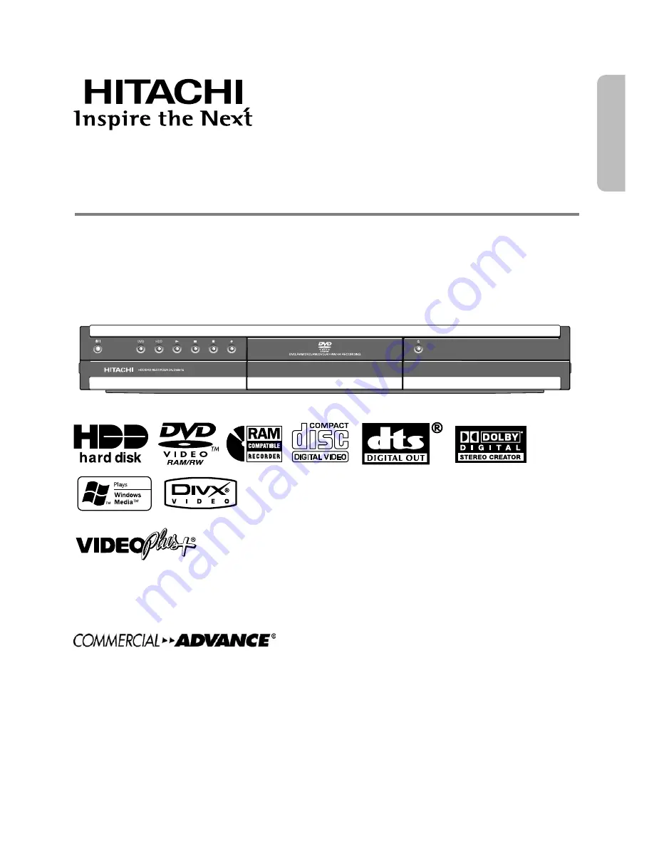 Hitachi DV-DS161E Скачать руководство пользователя страница 1