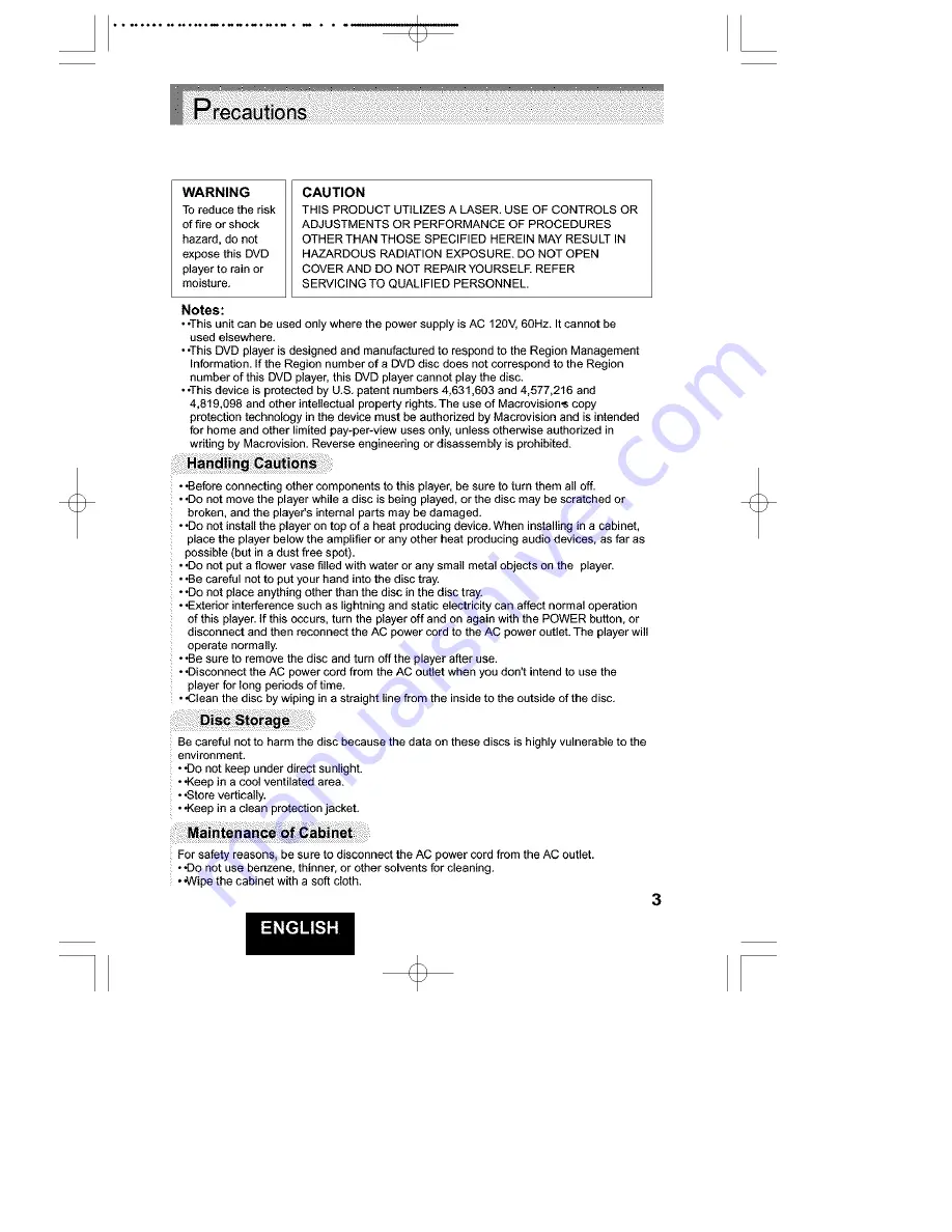 Hitachi DV-P313U Instruction Manual Download Page 3