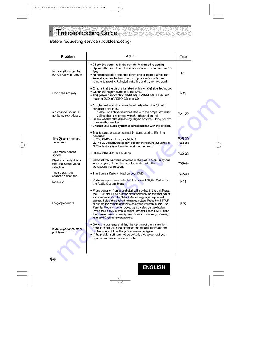 Hitachi DV-P313U Instruction Manual Download Page 44