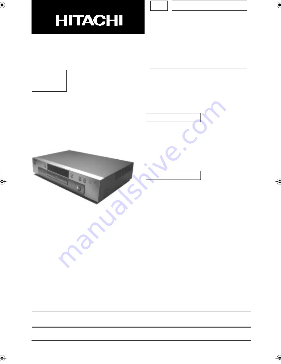 Hitachi DV-P505E Service Manual Download Page 1