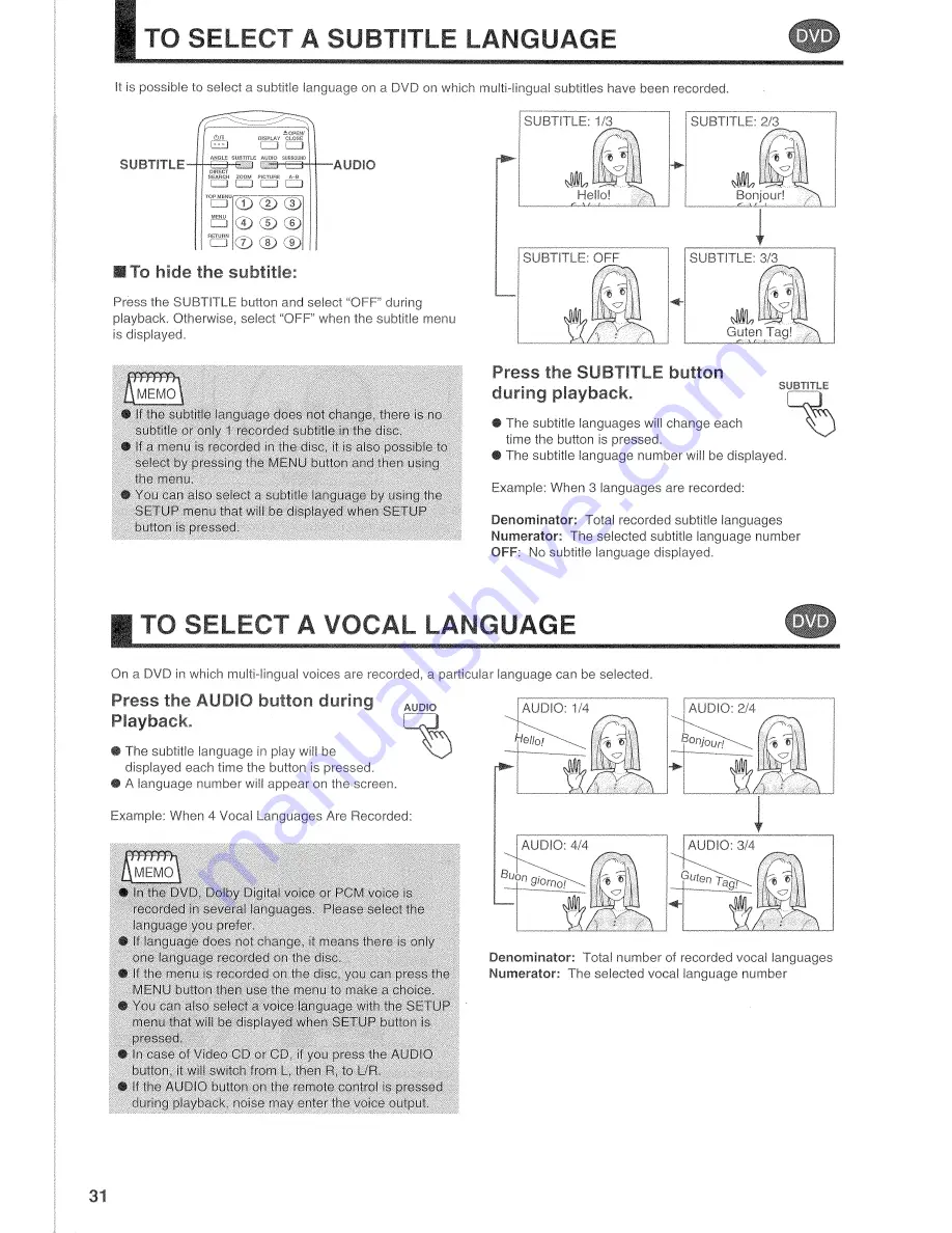 Hitachi DV-P705U Instruction Manual Download Page 32