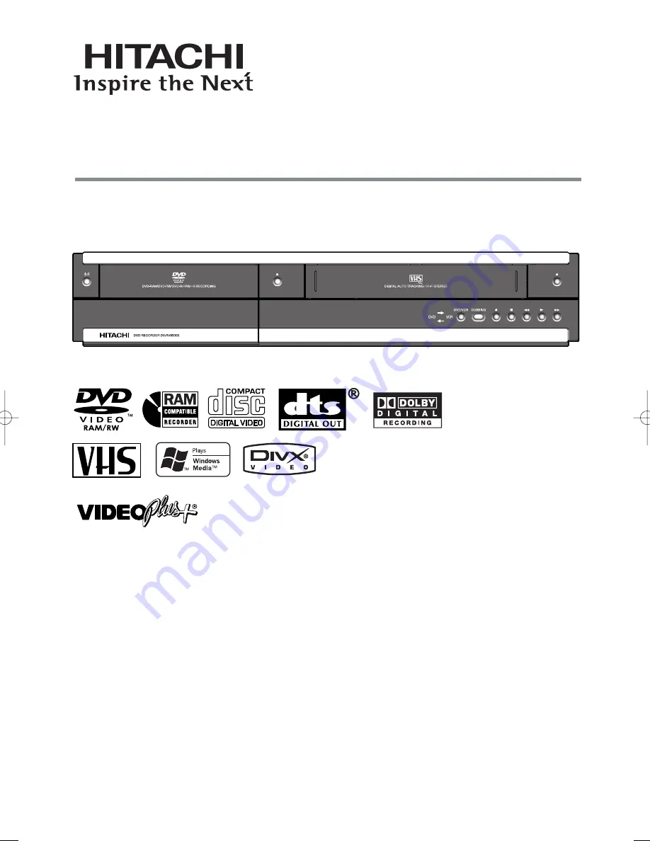 Hitachi DV-RV8500E Instruction Manual Download Page 1