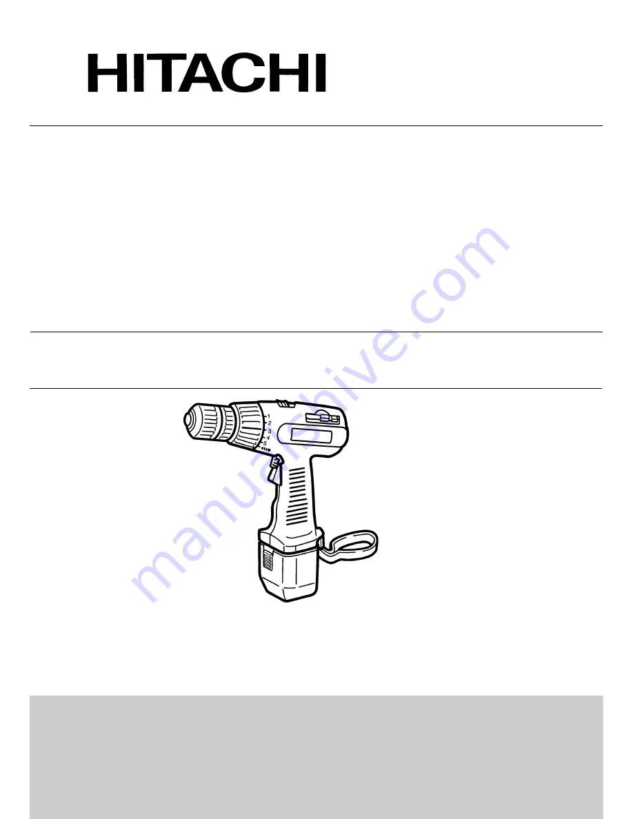 Hitachi FDS 12DV Handling Instructions Manual Download Page 1