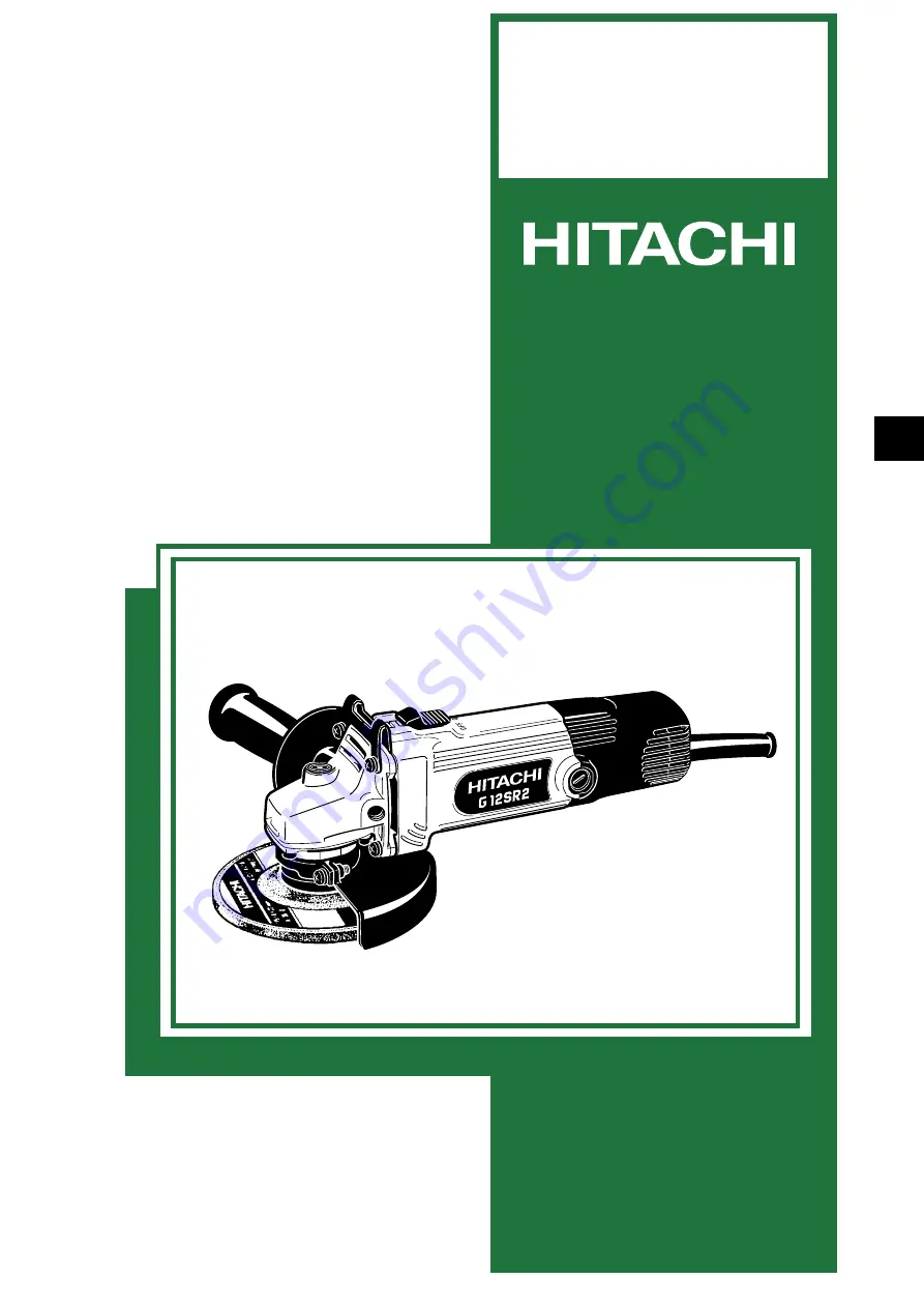 Hitachi G 10SR2 Скачать руководство пользователя страница 1