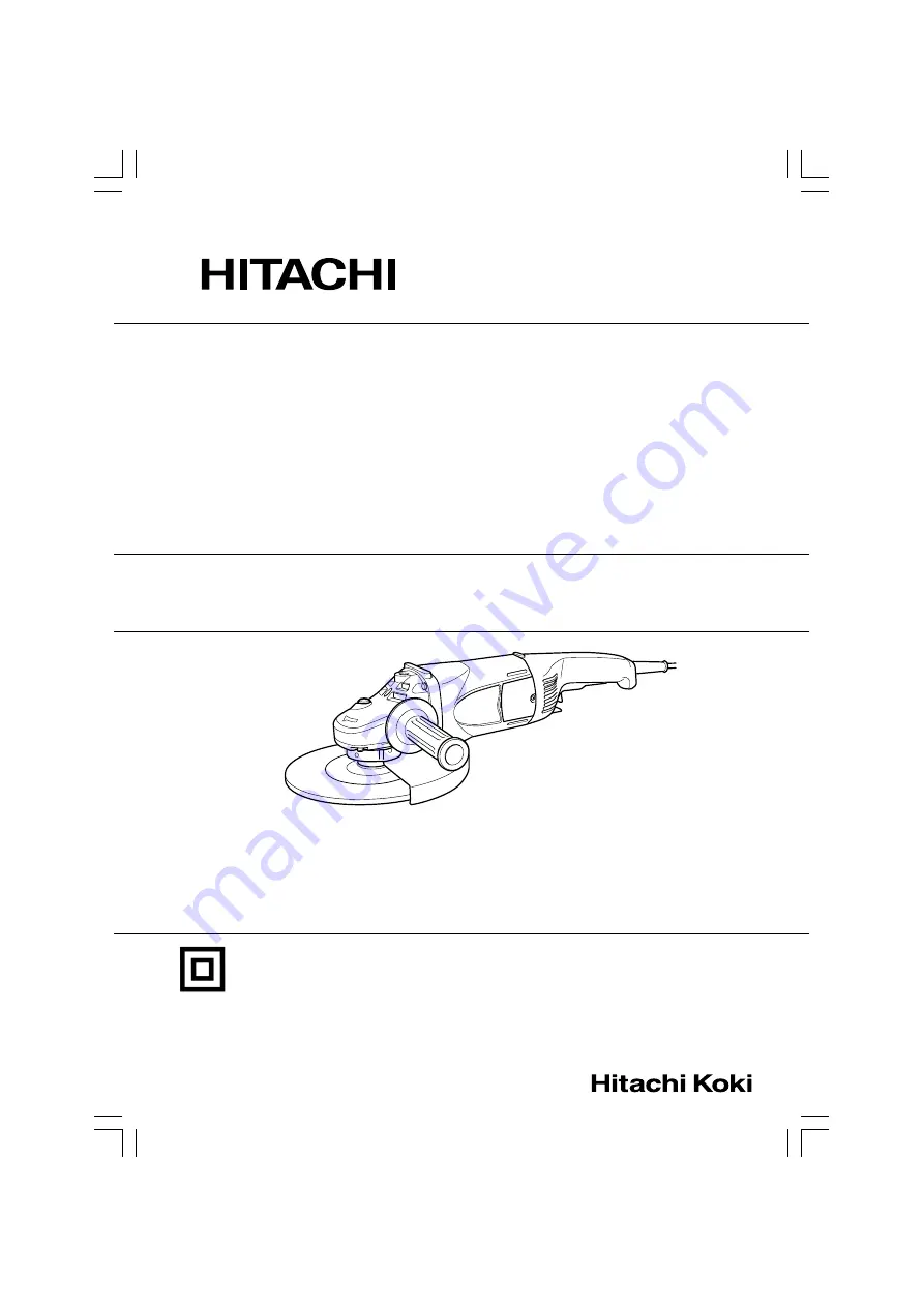 Hitachi G 13SC2 Скачать руководство пользователя страница 1