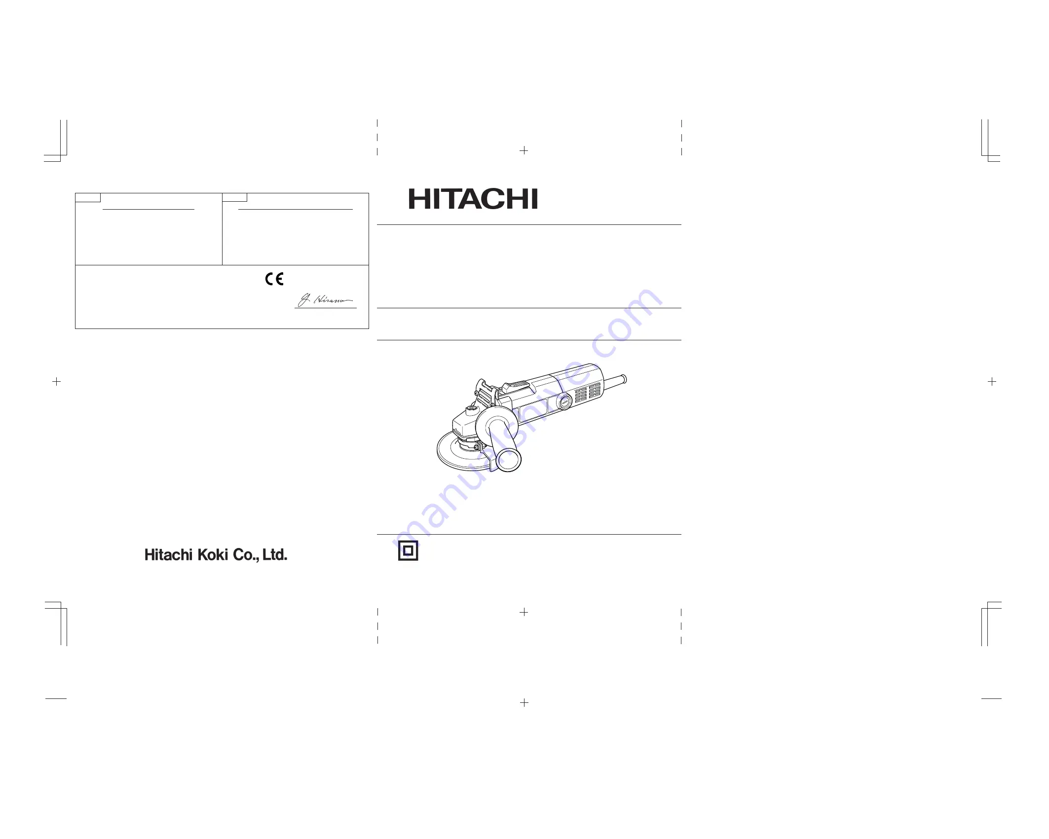 Hitachi G 13SR Скачать руководство пользователя страница 1