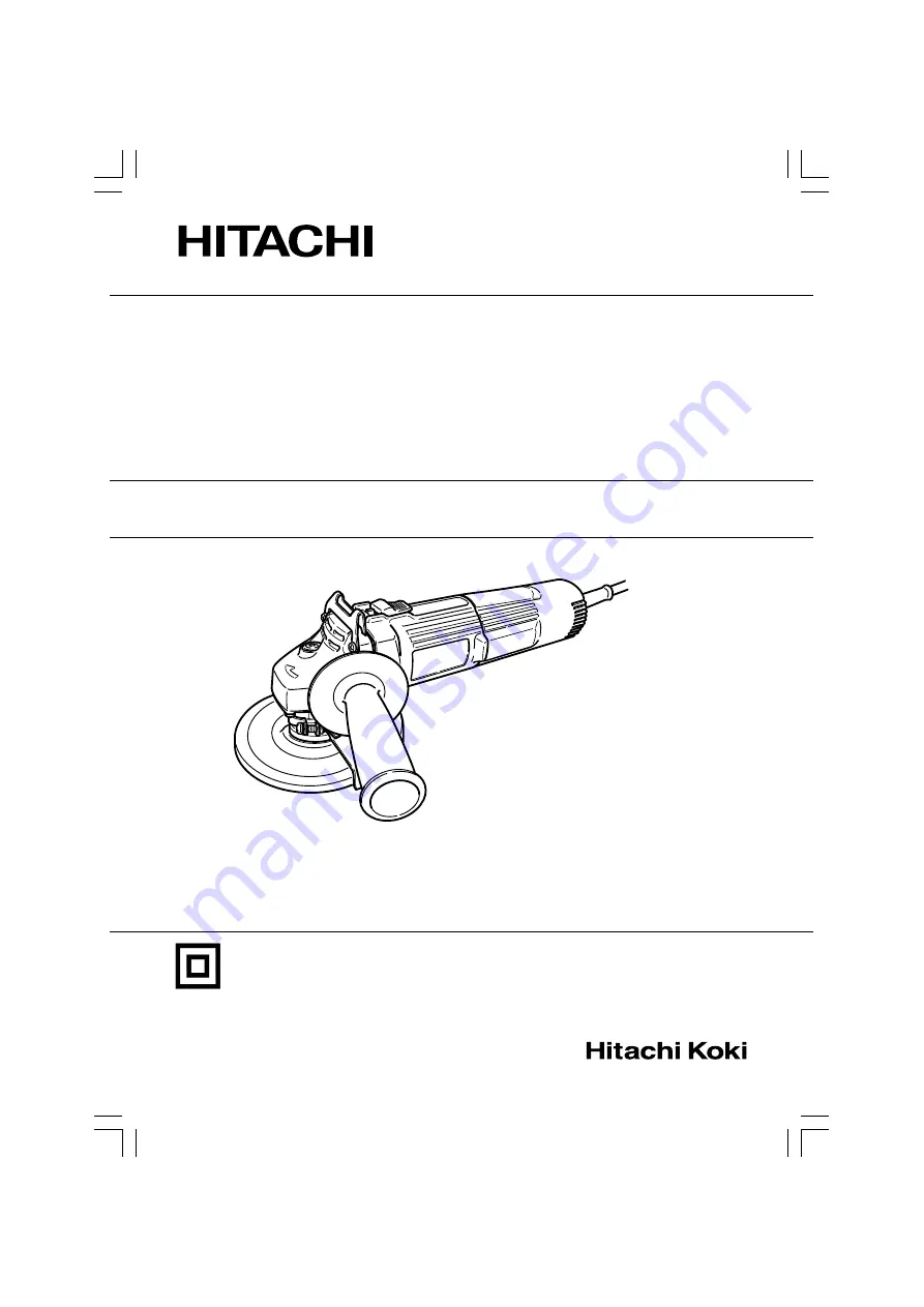 Hitachi G 13V Скачать руководство пользователя страница 1