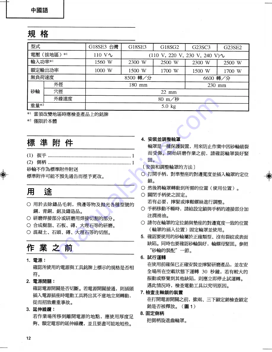 Hitachi G 23SC3 Handling Instructions Manual Download Page 13