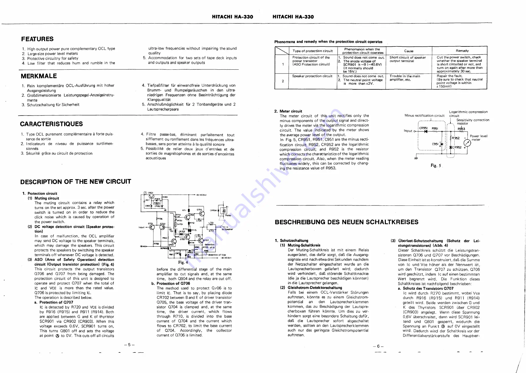 Hitachi HA-330 Service Manual Download Page 5