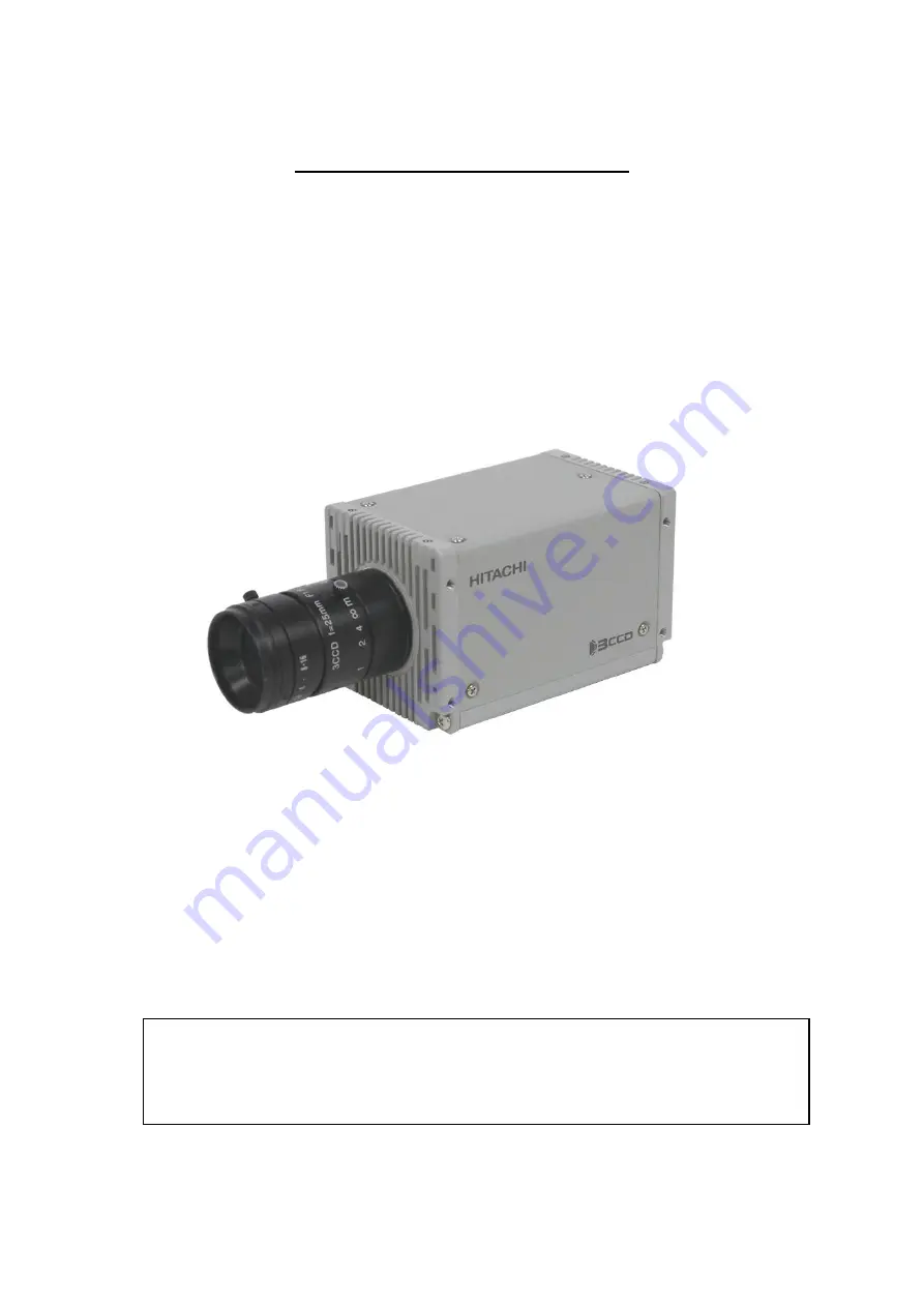 Hitachi HV-F130SCL Operation Manual Download Page 1