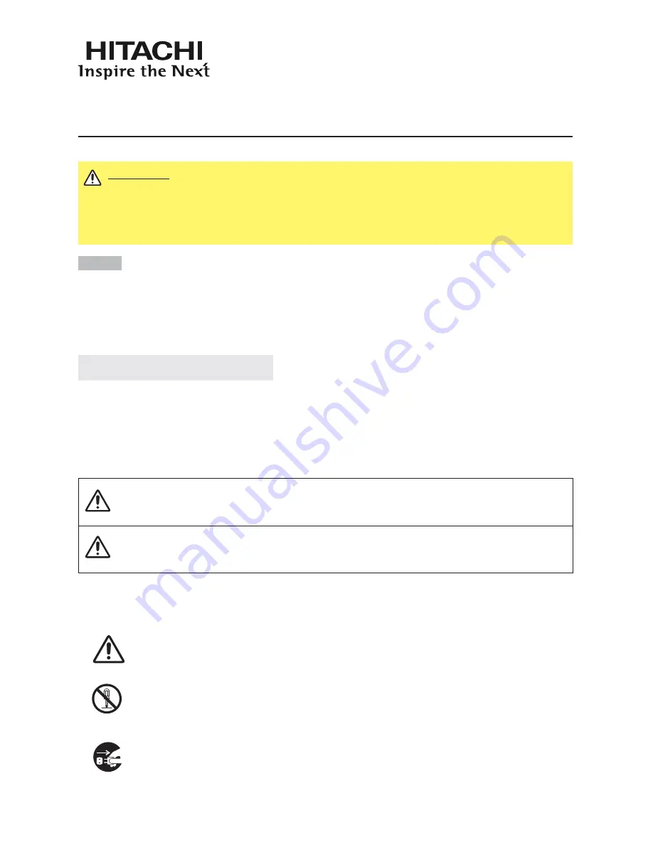 Hitachi Innovate CP-RX78 Operating Manual Download Page 2