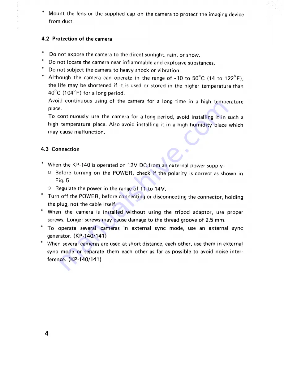 Hitachi KP-140 Operation Manual Download Page 5