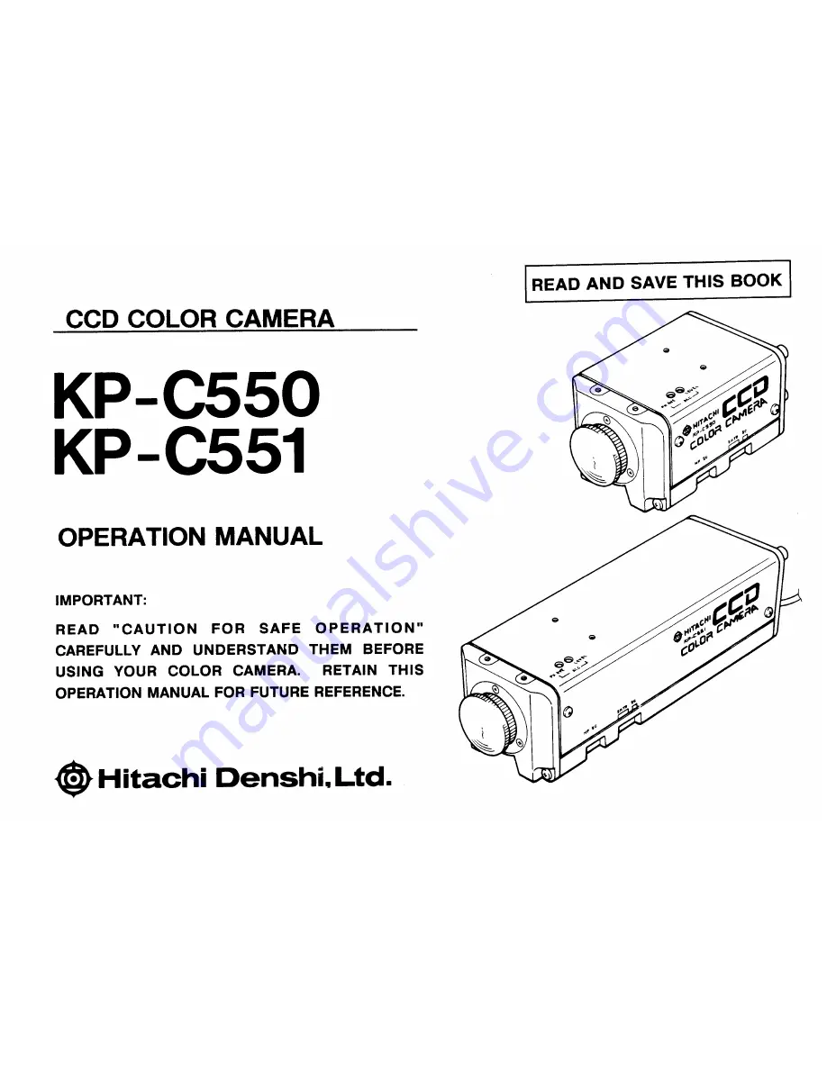 Hitachi KP-C551 Скачать руководство пользователя страница 1