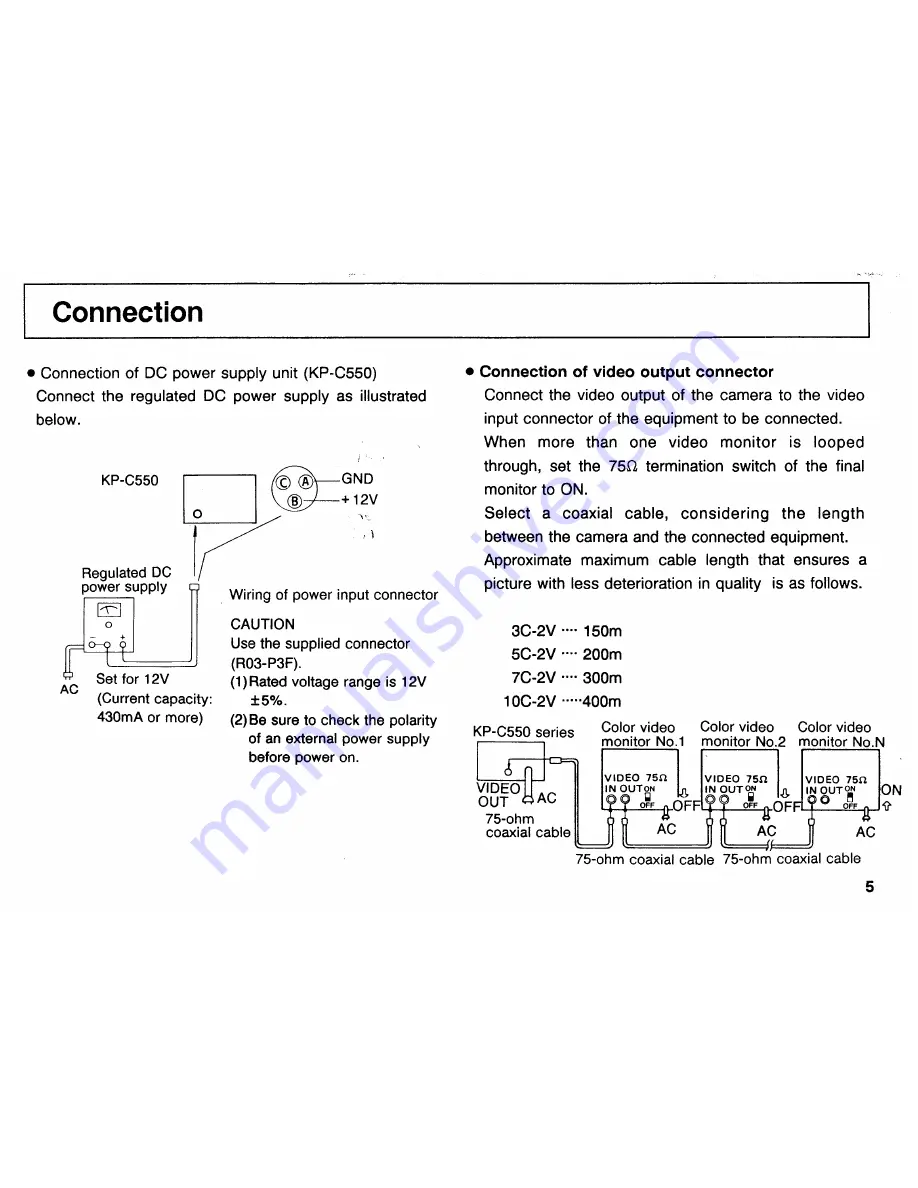 Hitachi KP-C551 Скачать руководство пользователя страница 7