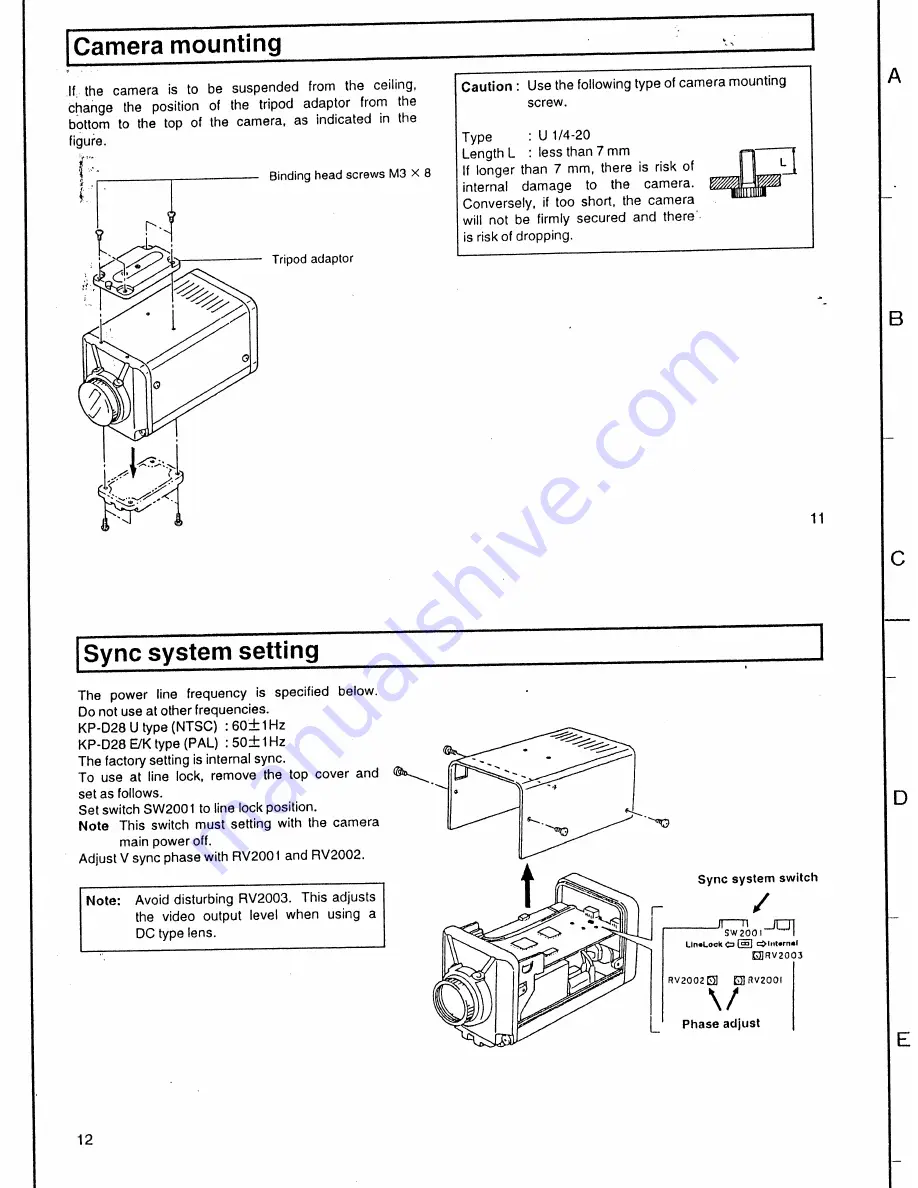 Hitachi KP-D591 Operation Manual Download Page 7