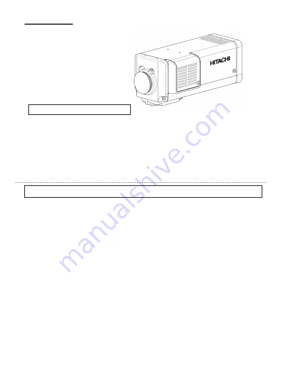 Hitachi KP-DE500 Operation Manual Download Page 1