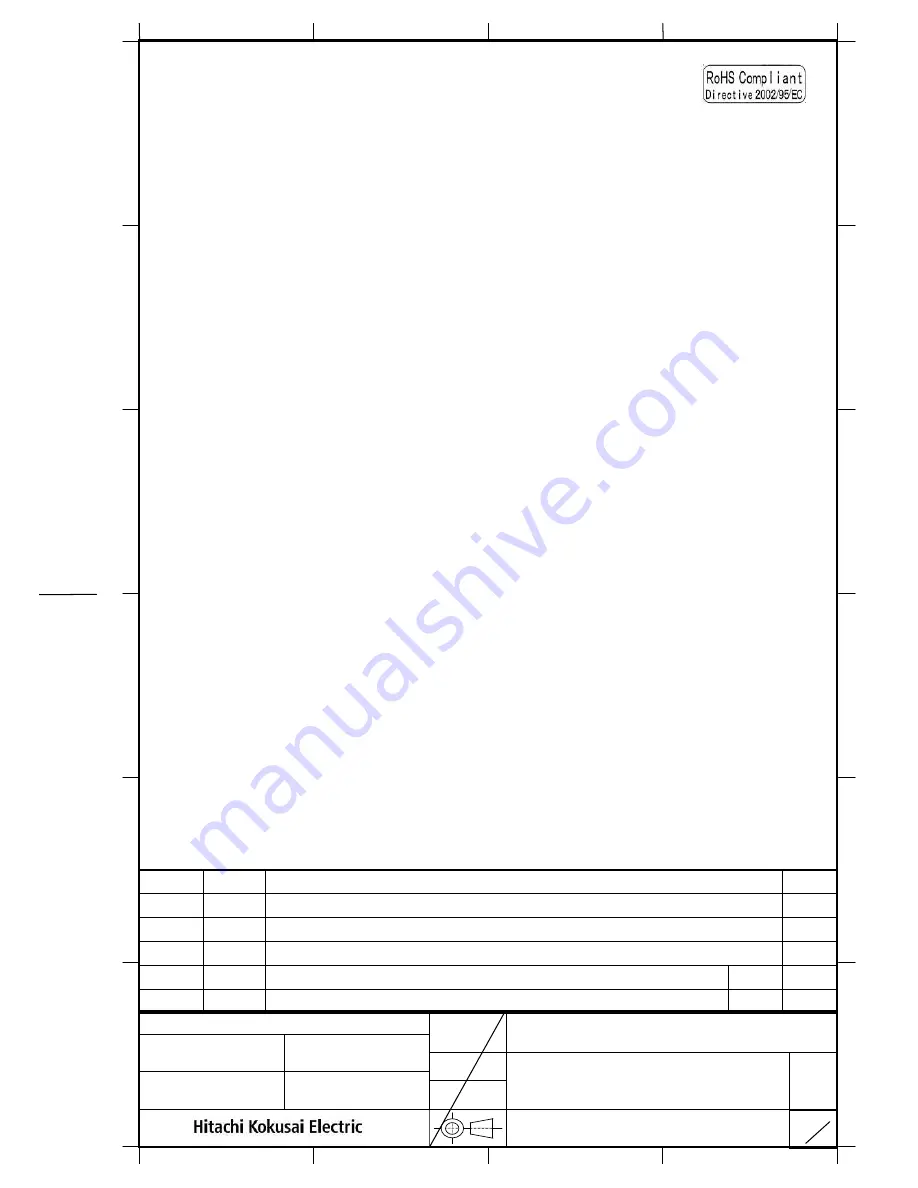 Hitachi KP-F500GV Specifications Download Page 1