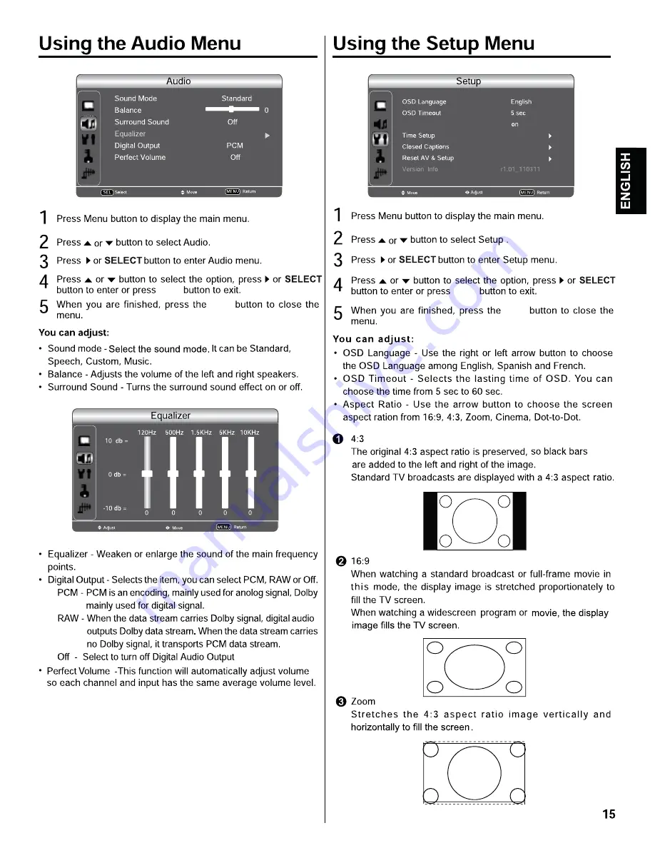 Hitachi L32C205 Owner'S Manual Download Page 15