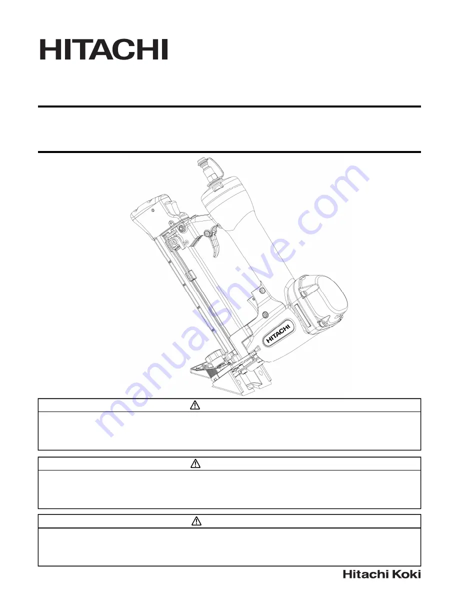 Hitachi N2503AF Instruction And Safety Manual Download Page 1