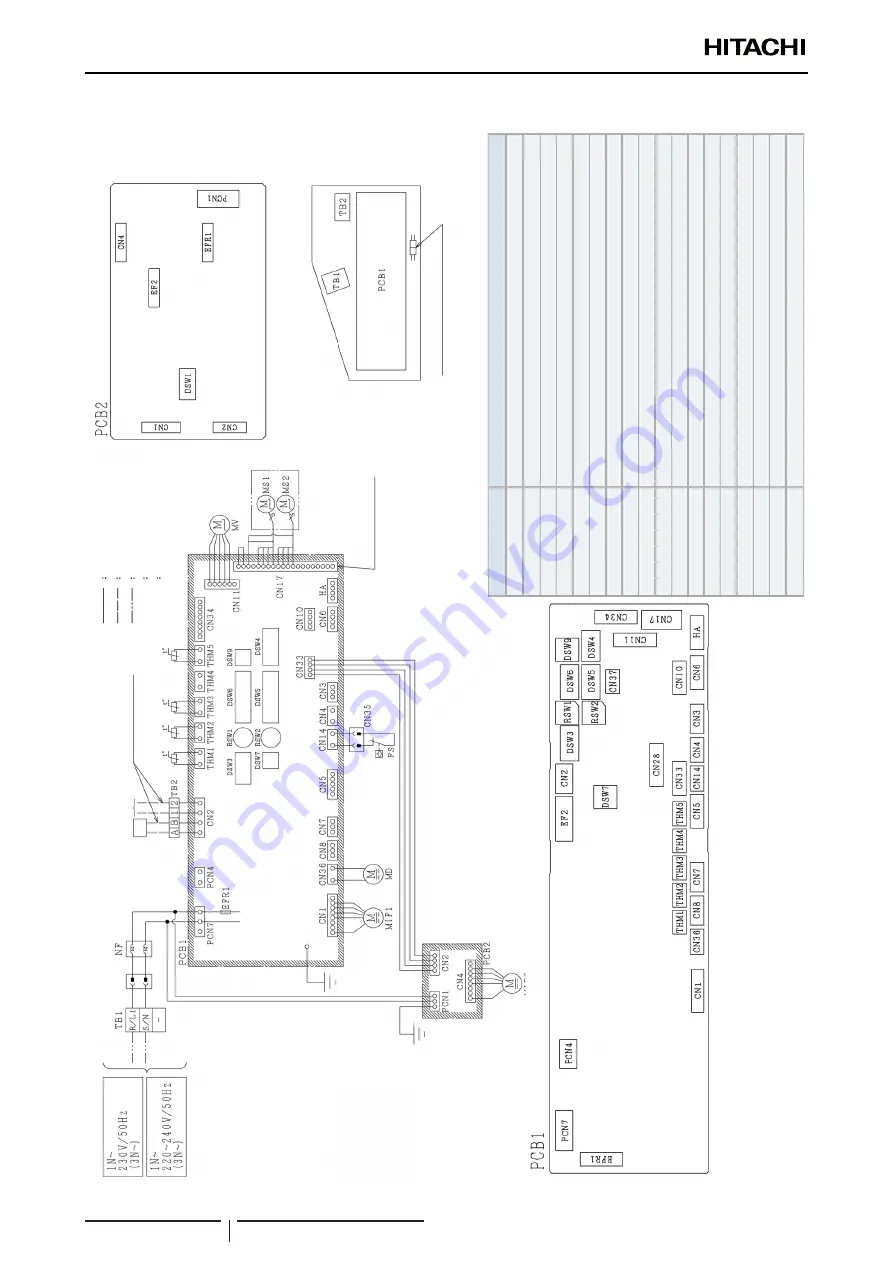 Hitachi P-AP56NAM Service Manual Download Page 186