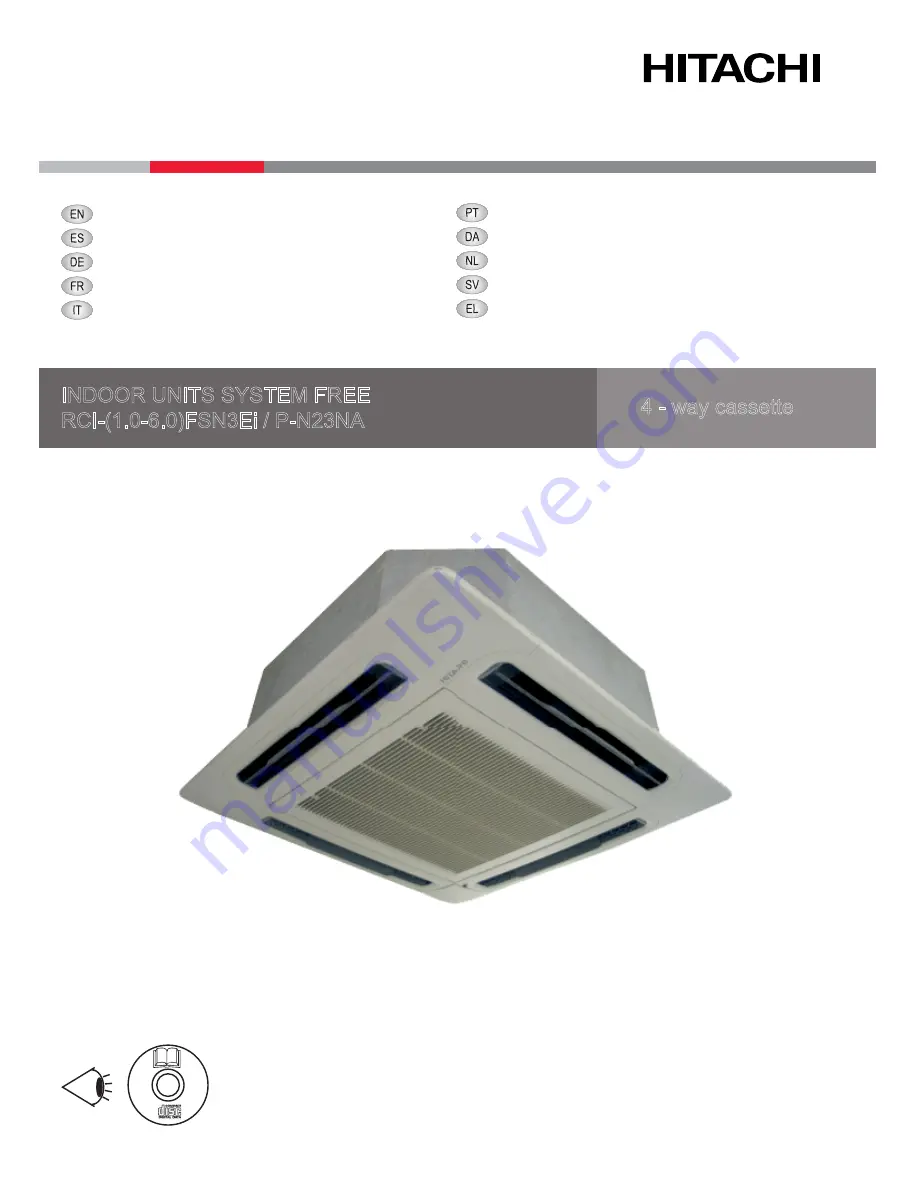 Hitachi P-N23NA Installation And Operation Manual Download Page 1