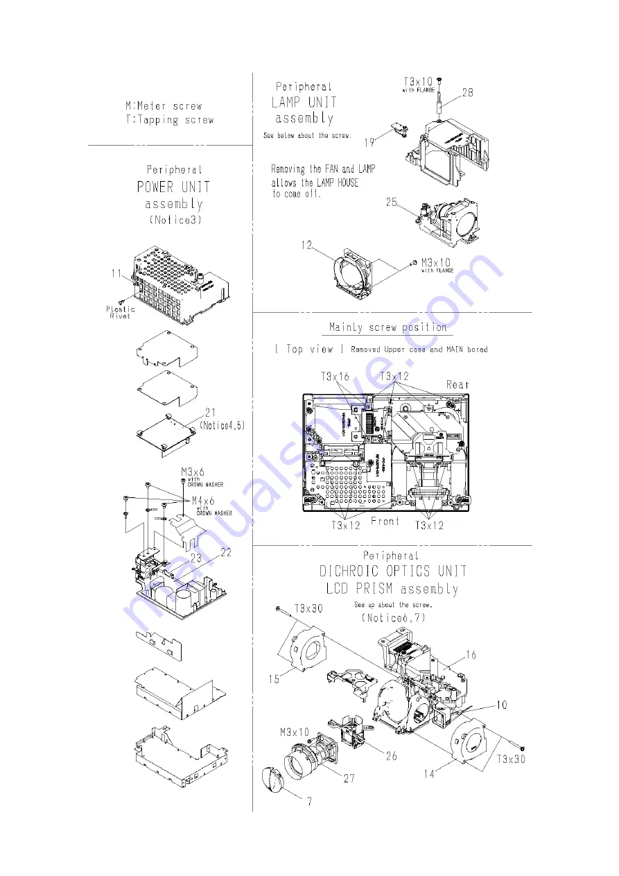 Hitachi Performa CP-RS55 Service Manual Download Page 37