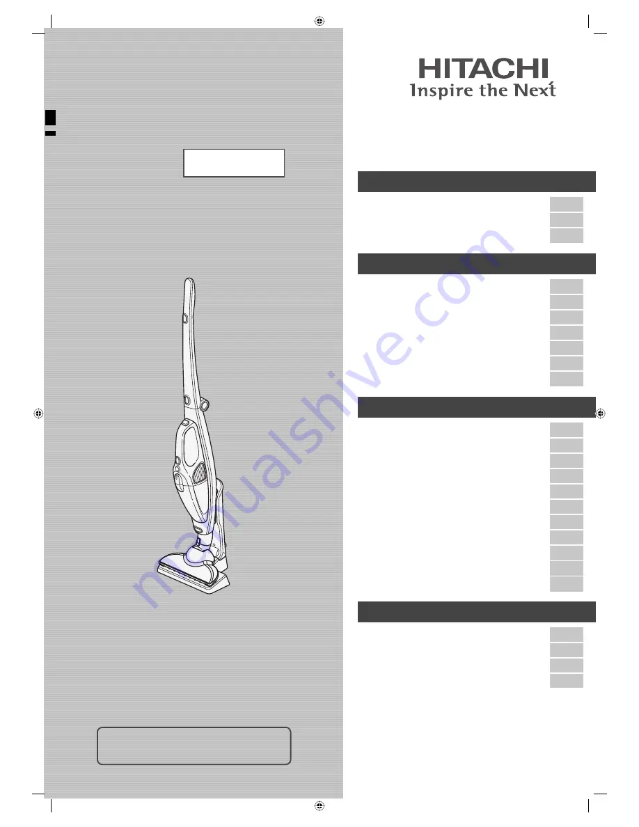 Hitachi PV-XE90 Instruction Manual Download Page 1