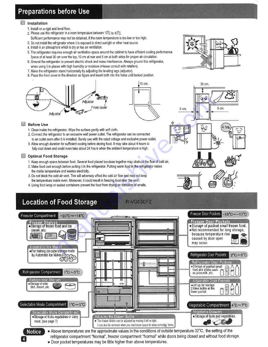 Hitachi R-VG450PZ Instruction Manual Download Page 4