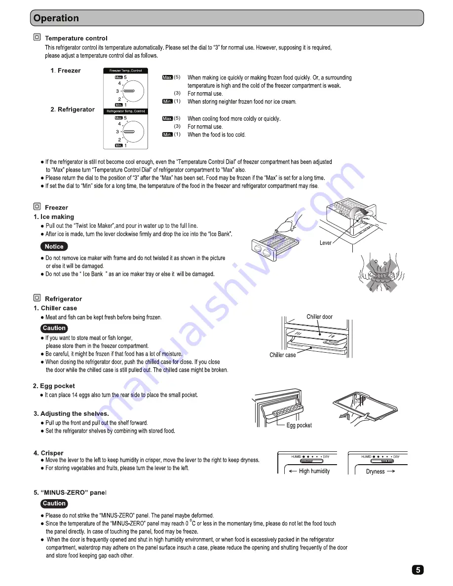 Hitachi R-Z529 User Manual Download Page 5