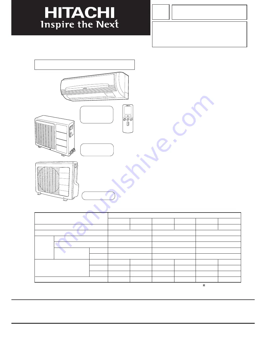 Hitachi RAC-07G4 Скачать руководство пользователя страница 1